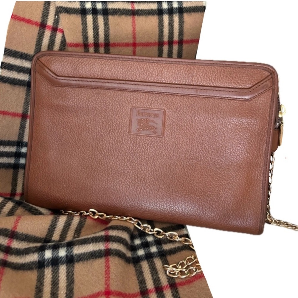 Burberry Leather Clutch/Crossbody bag
